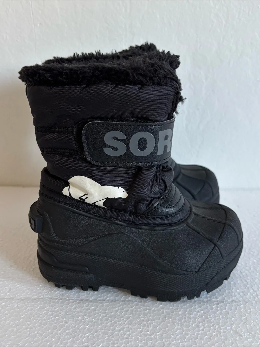 Sorel Black Toddler Polar Bear Snow Boots Size 7
